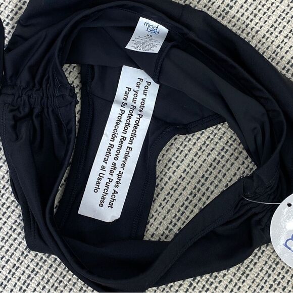 Mod Bod Ruched Sides Bikini Bottoms Black XS - Picture 4 of 6